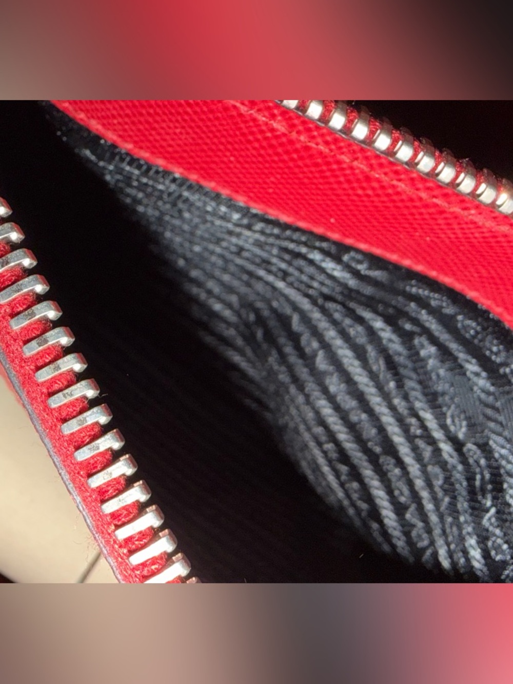 Prada Red Saffiano Leather Tote with Top Handles and Shoulder Strap - Picture 7 of 11